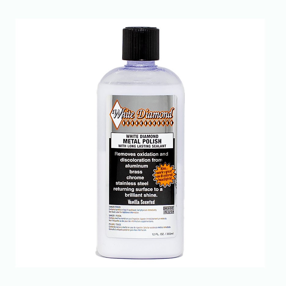  White Diamond Metal Polish - Perfect for Stainless Steel, Brass,  Aluminum, Chrome, Gold, Silver - Multi-Purpose Cleaner, Sealant, & Rust  Remover/Preventer for Cars, Jewelry, Boats & More - 2 Bottles : Automotive